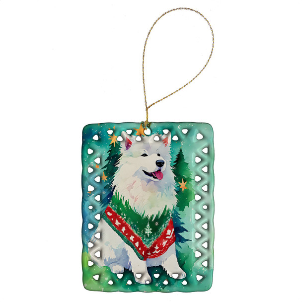 Samoyed Christmas Porcelain Ornament DAC3621 product image at NuMercy