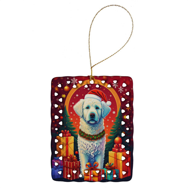 Kuvasz Holiday Christmas Porcelain Ornament product image at NuMercy