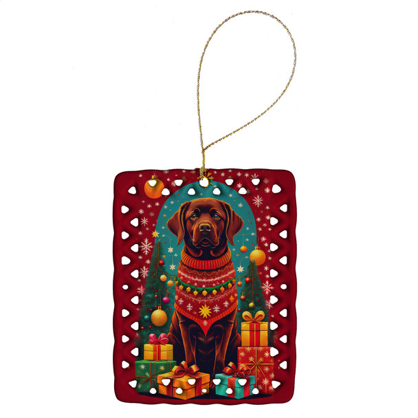 Labrador Retriever Holiday Christmas Porcelain Ornament DAC3118 product image at NuMercy