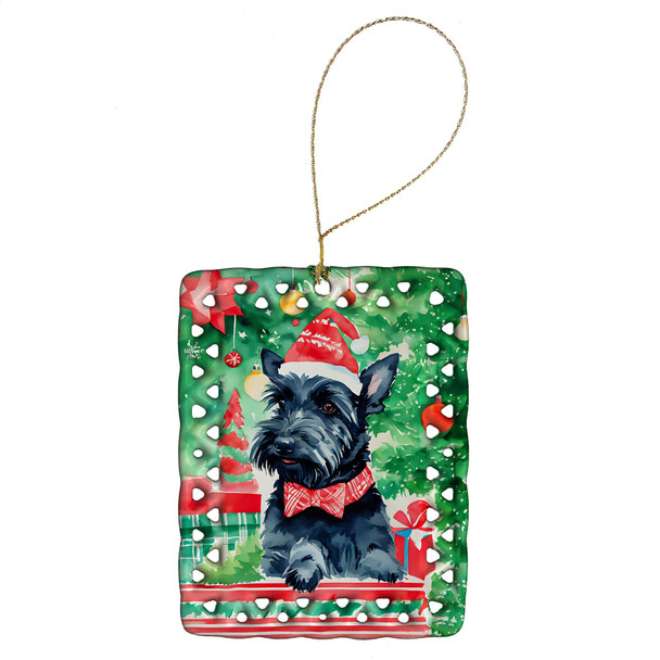 Scottish Terrier Christmas Porcelain Ornament DAC3637 product image at NuMercy