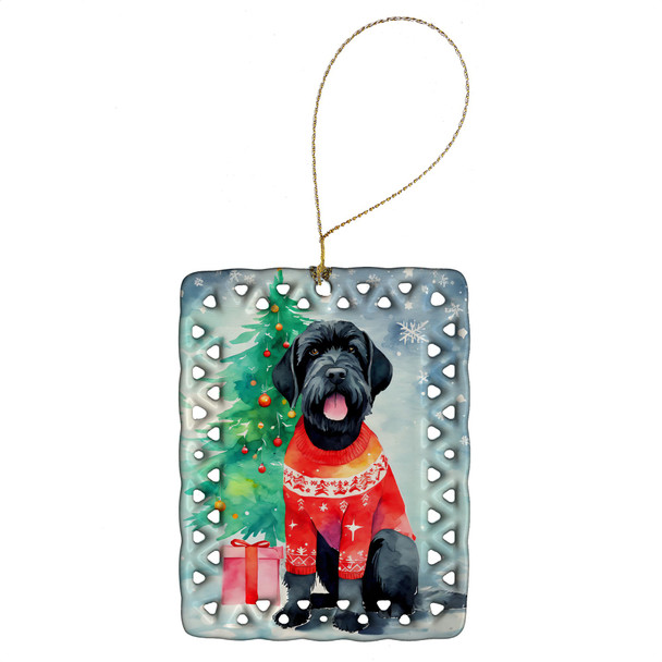 Giant Schnauzer Christmas Porcelain Ornament DAC3473 product image at NuMercy