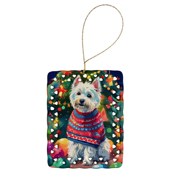 Westie Christmas Porcelain Ornament DAC3687 product image at NuMercy