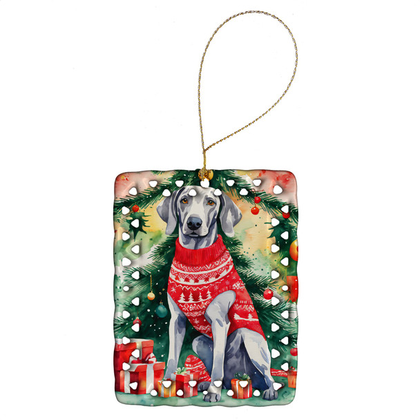 Weimaraner Christmas Porcelain Ornament DAC3679 product image at NuMercy