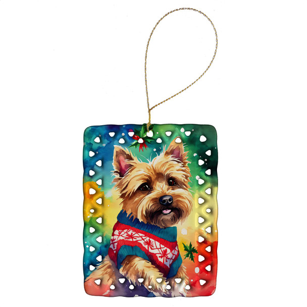 Yorkshire Terrier Yorkie Christmas Porcelain Ornament DAC3694 product image at NuMercy