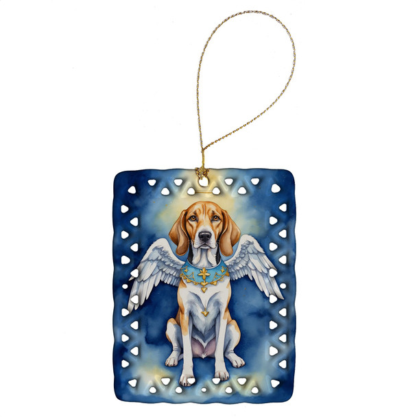 English Foxhound My Angel Porcelain Christmas Ornament product image at NuMercy
