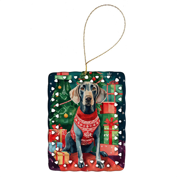 Weimaraner Christmas Porcelain Ornament DAC3678 product image at NuMercy