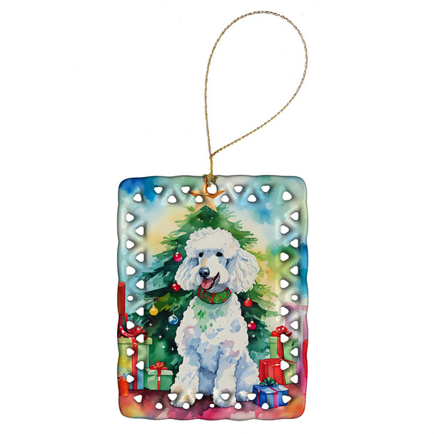 Poodle Christmas Porcelain Ornament DAC3578 product image at NuMercy