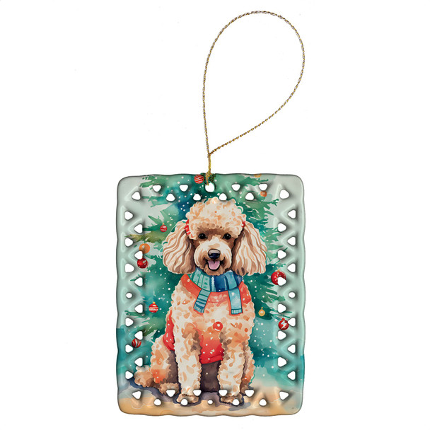 Poodle Christmas Porcelain Ornament DAC3567 product image at NuMercy