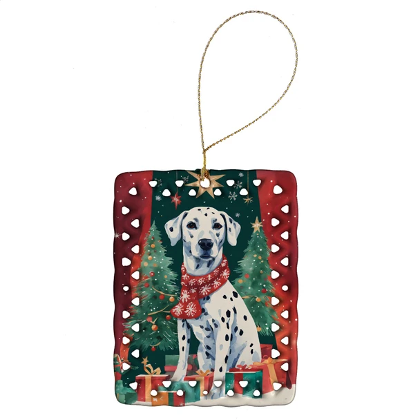 Dalmatian Christmas Porcelain Ornament DAC3437 product image at NuMercy