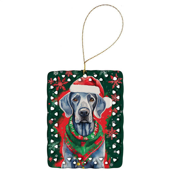 Weimaraner Christmas Porcelain Ornament DAC3677 product image at NuMercy