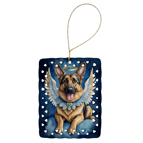 German Shepherd My Angel Porcelain Christmas Ornament DAC7005 product image at NuMercy