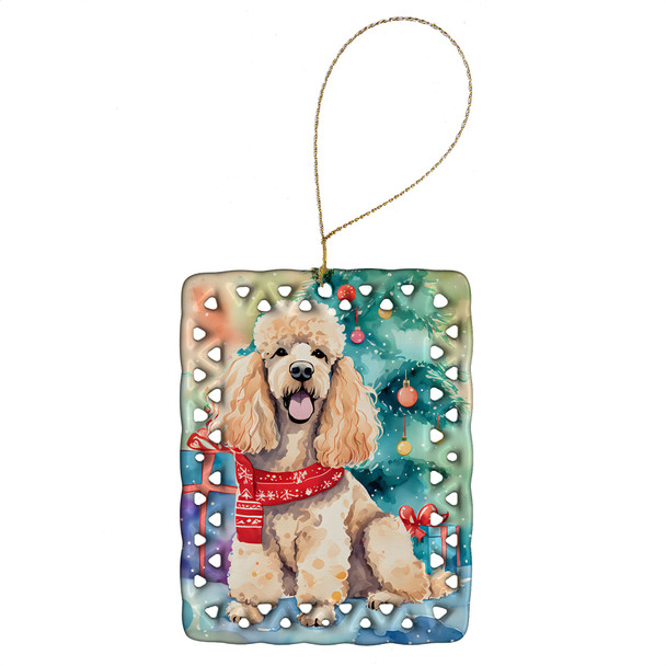 Poodle Christmas Porcelain Ornament DAC3564 product image at NuMercy
