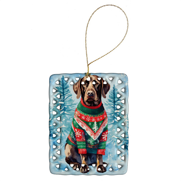 German Shorthaired Pointer Christmas Porcelain Ornament DAC3469 product image at NuMercy