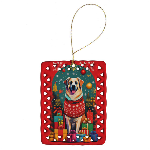 Anatolian Shepherd Dog Holiday Christmas Porcelain Ornament product image at NuMercy