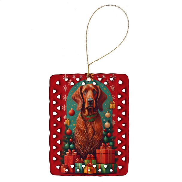 Irish Setter Holiday Christmas Porcelain Ornament product image at NuMercy