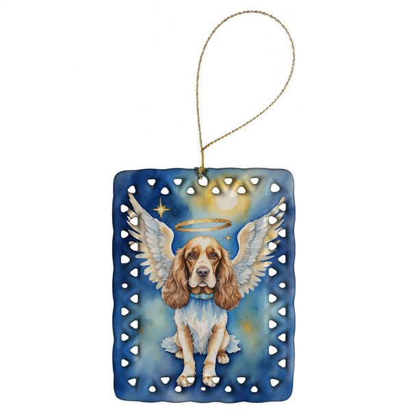 English Cocker Spaniel My Angel Porcelain Christmas Ornament product image at NuMercy
