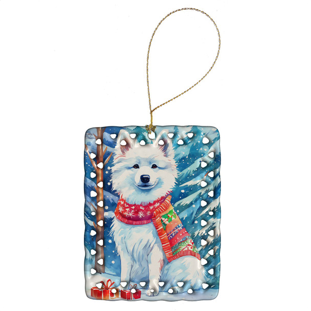 American Eskimo Christmas Porcelain Ornament DAC3333 product image at 