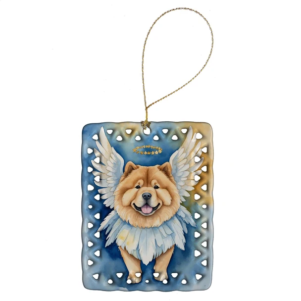 Chow Chow My Angel Porcelain Christmas Ornament product image at NuMercy