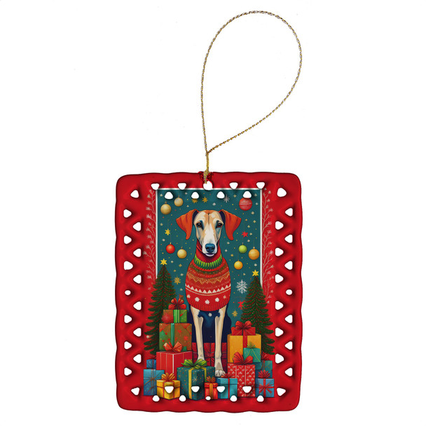 Azawakh Hound Holiday Christmas Porcelain Ornament product image at NuMercy