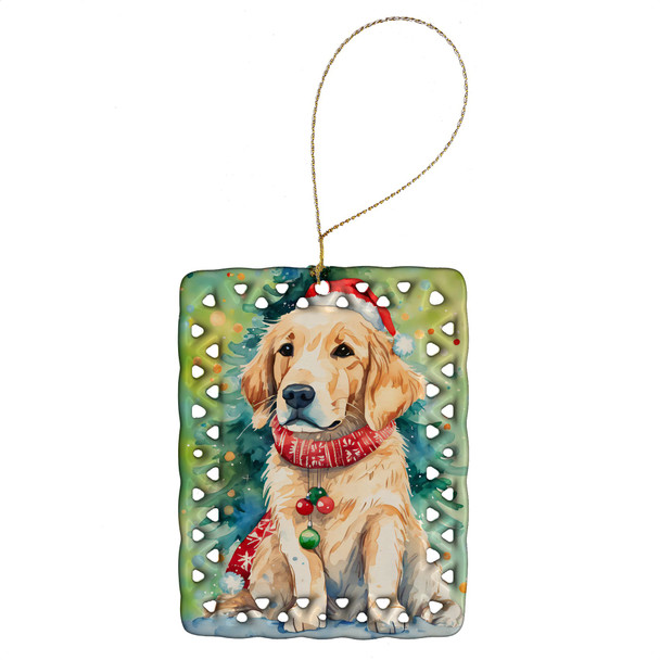 Golden Retriever Christmas Porcelain Ornament DAC3477 product image at NuMercy