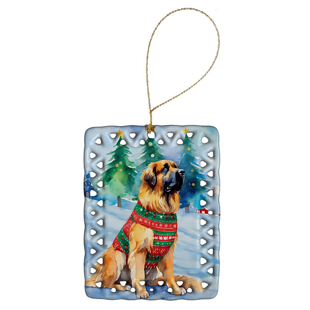 Leonberger Christmas Porcelain Ornament DAC3513 product image at NuMercy