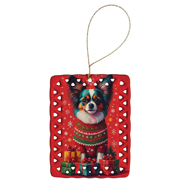 Papillon Holiday Christmas Porcelain Ornament product image at NuMercy