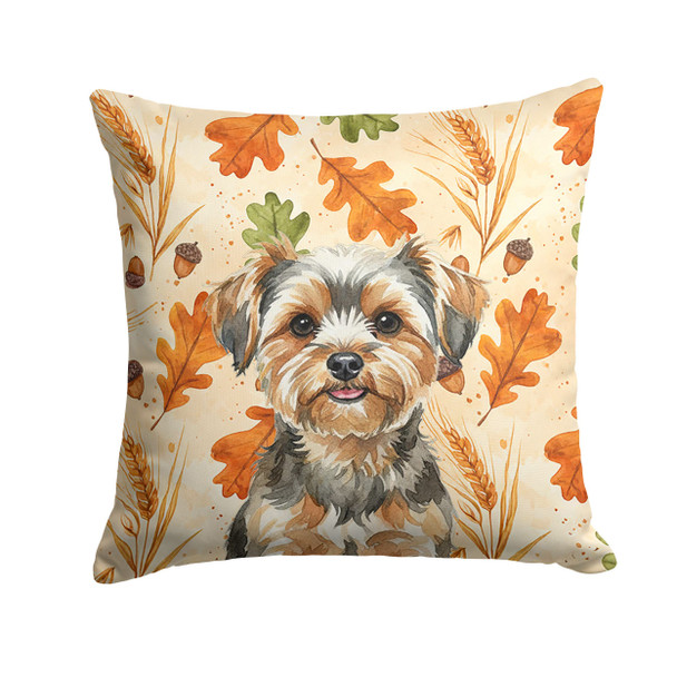 Yorkiepoo Heirloom Fall Throw Pillow 14" x 14" product image at NuMercy