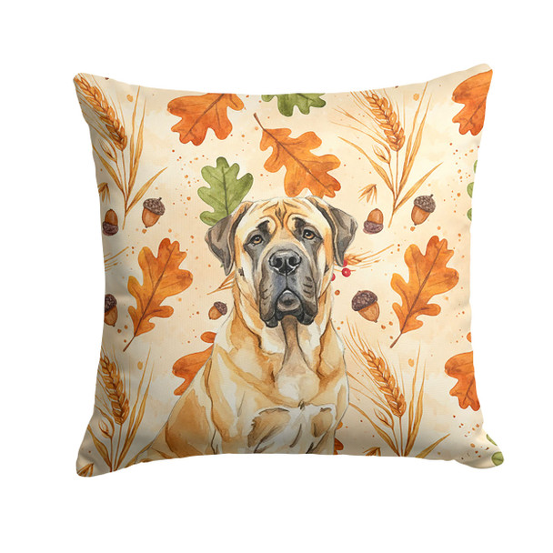 Fawn English Mastiff Heirloom Fall Throw Pillow 14" x 14" product image at NuMercy