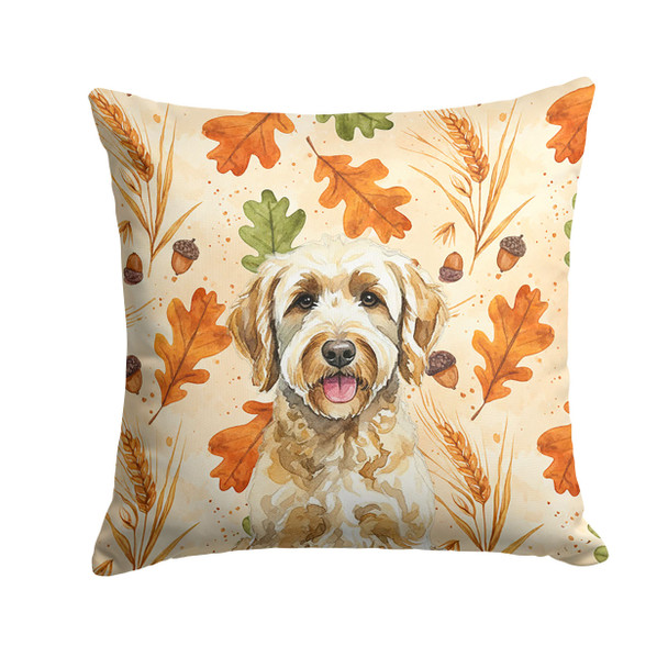 Labradoodle Heirloom Fall Throw Pillow 14" x 14" product image at NuMercy