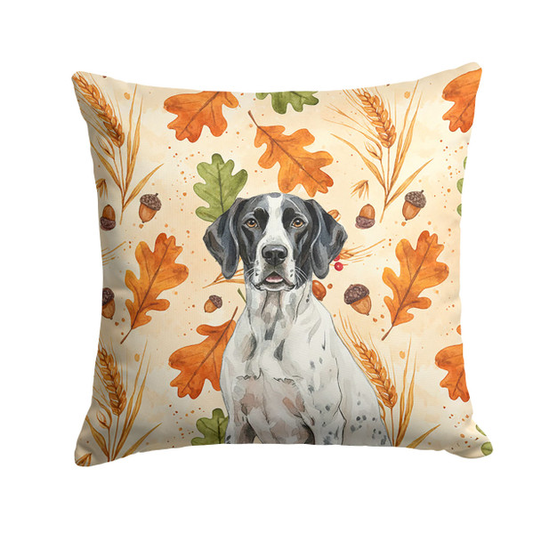 Black and White Pointer Heirloom Fall Throw Pillow 14" x 14" product image at NuMercy