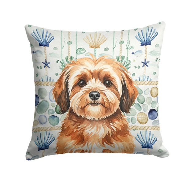 Sable Havanese Coastal Sea Glass Throw Pillow 14" x 14" product image at NuMercy