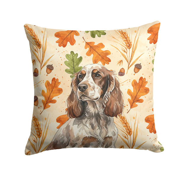 Liver Roan English Cocker Spaniel Heirloom Fall Throw Pillow 14" x 14" product image at NuMercy