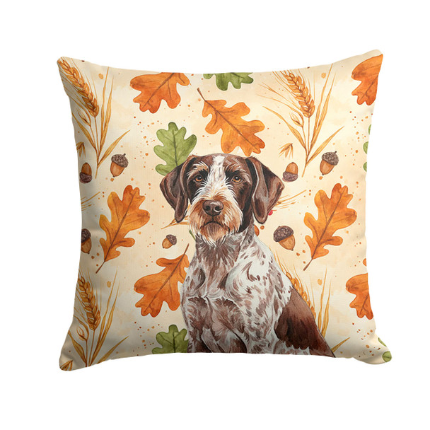 Roan German Wirehaired Pointer Heirloom Fall Throw Pillow 14" x 14" product image at NuMercy