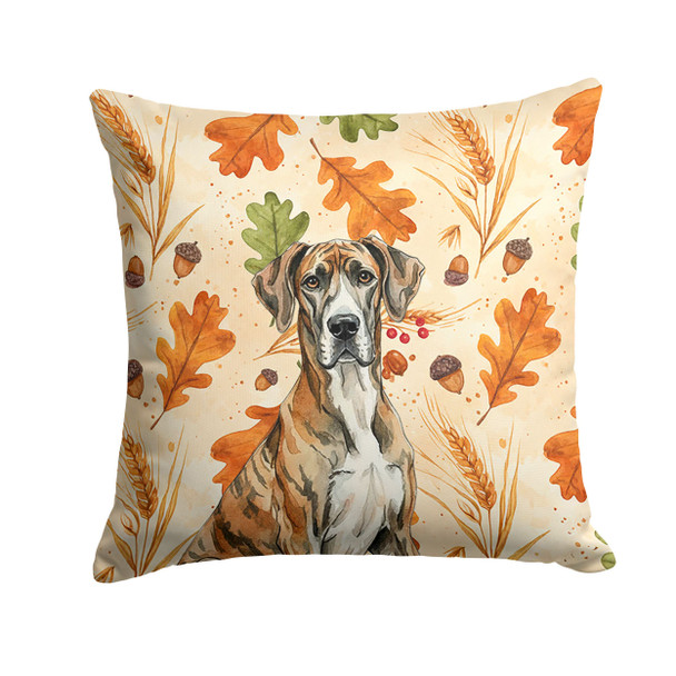 Brindle Great Dane Heirloom Fall Throw Pillow 14" x 14" product image at NuMercy