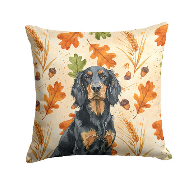Gordon Setter Heirloom Fall Throw Pillow 14" x 14" product image at NuMercy