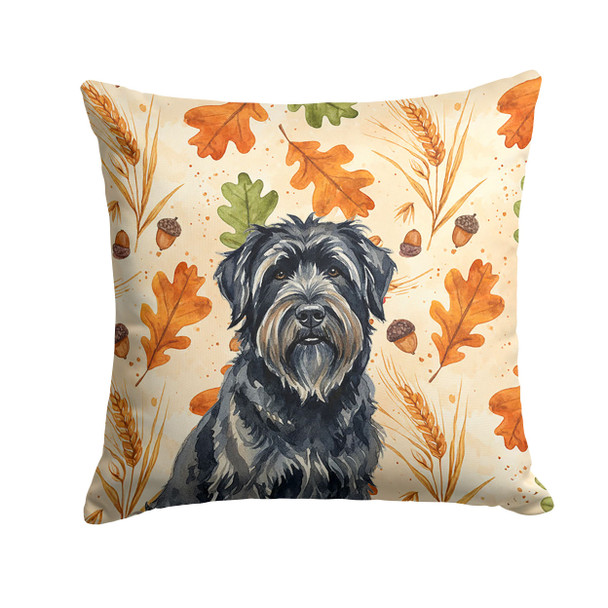 Bouvier des Flandres Heirloom Fall Throw Pillow 14" x 14" product image at NuMercy