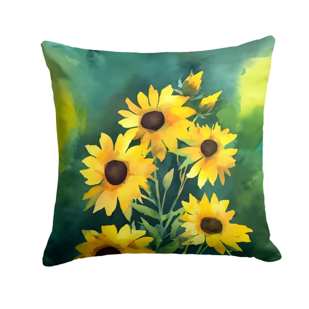 Kentucky Goldenrod in Watercolor Throw Pillow 14" x 14" DAC1657 product image at NuMercy