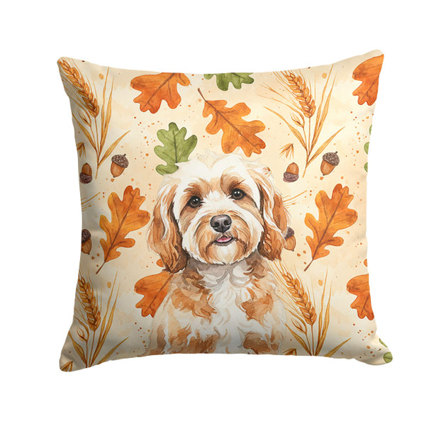 Cavapoo Heirloom Fall Throw Pillow 14" x 14" product image at NuMercy