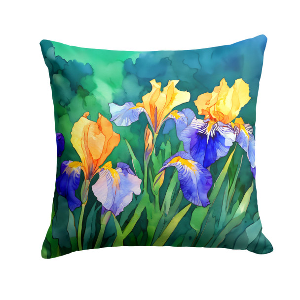 Tennessee Iris in Watercolor Throw Pillow 14" x 14" DAC1706 product image at NuMercy