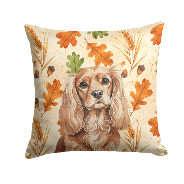 Ruby Cavalier Spaniel Heirloom Fall Throw Pillow 14" x 14" product image at NuMercy