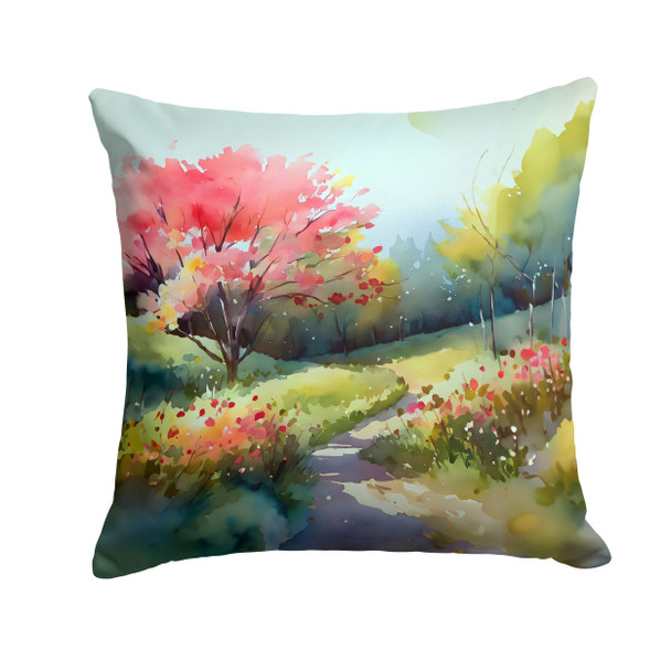 North Carolina Dogwoods in Watercolor Throw Pillow 14" x 14" DAC1693 product image at NuMercy