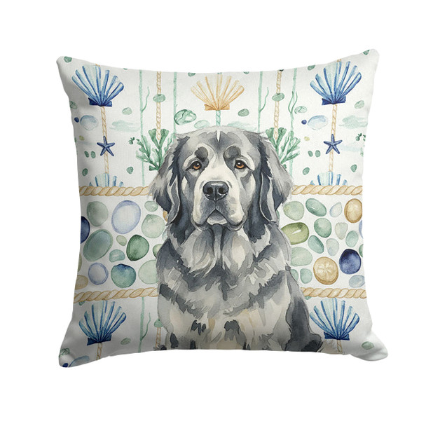Gray Newfoundland Coastal Sea Glass Throw Pillow 14" x 14" product image at NuMercy