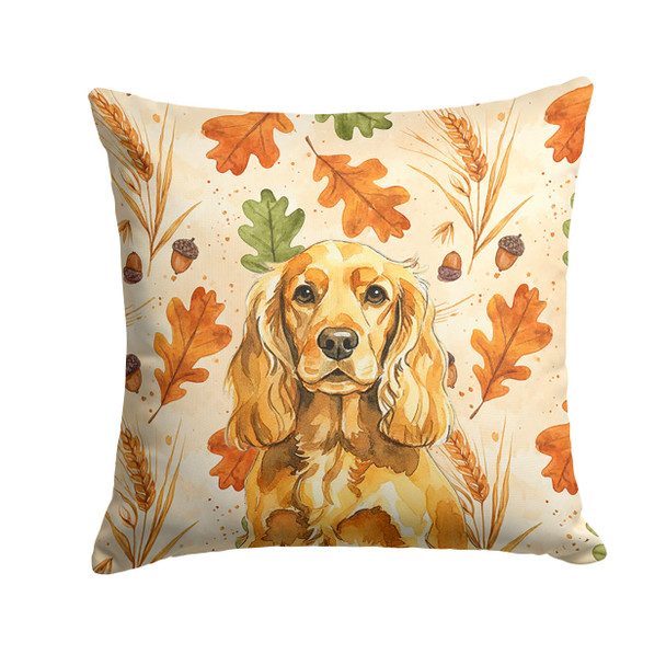 Golden English Cocker Spaniel Heirloom Fall Throw Pillow 14" x 14" product image at NuMercy
