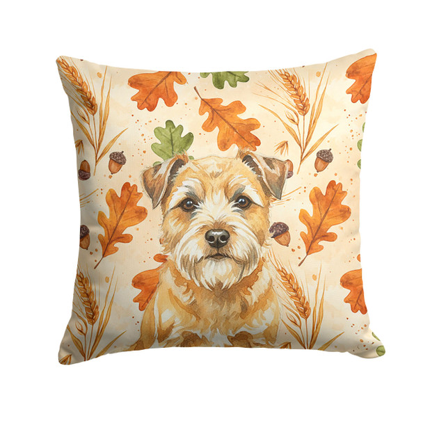 Wheaten Border Terrier Heirloom Fall Throw Pillow 14" x 14" product image at NuMercy