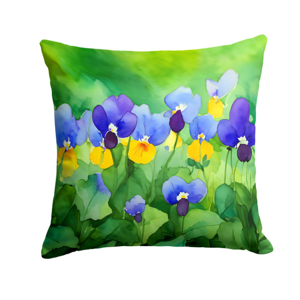 Illinois Violet in Watercolor Throw Pillow 14" x 14" DAC1647 product image at NuMercy
