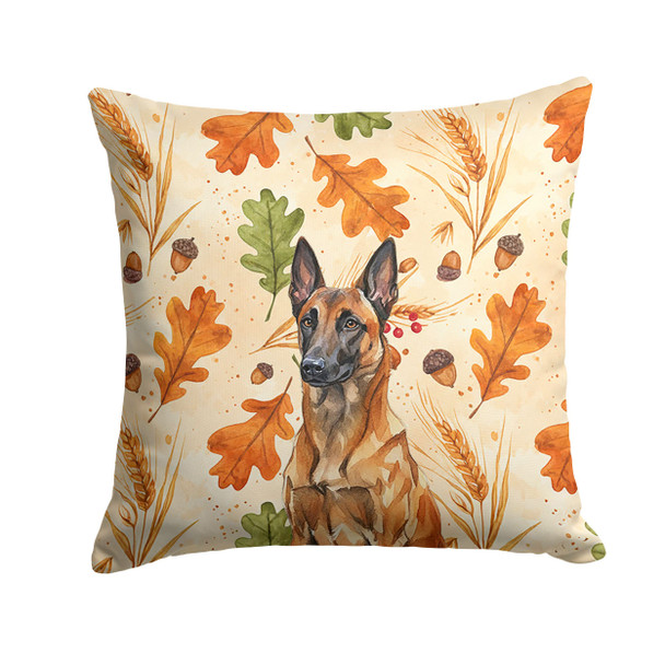 Mahogany Belgian Malinois Heirloom Fall Throw Pillow 14" x 14" product image at NuMercy
