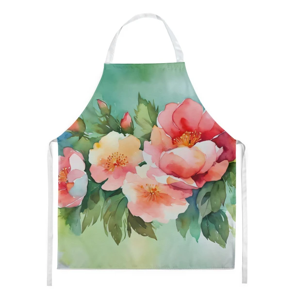 Georgia Cherokee Rose in Watercolor Cooking Kitchen Apron DAC1639 product image at NuMercy