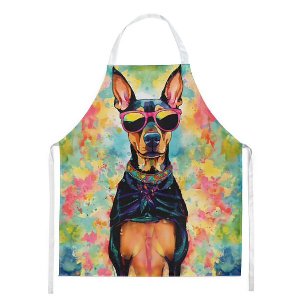 Doberman Pinscher Hippie Dawg Cooking Kitchen Apron DAC2503 product image at NuMercy