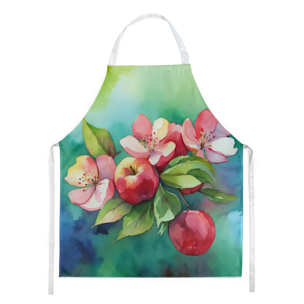 Arkansas Apple Blossom in Watercolor Cooking Kitchen Apron DAC1628 product image at NuMercy