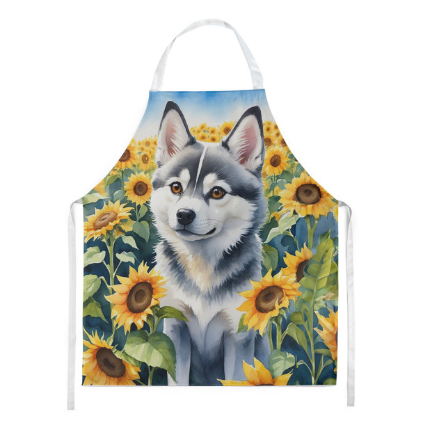 Alaskan Klee Kai in Sunflowers Cooking Kitchen Apron product image at NuMercy